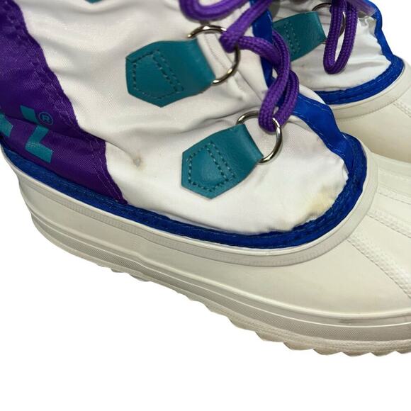 Sorel Vtg 90s Colorblock Thrashed Snow Boots Women’s Sz 6 Trashy Y2K Casual Shoe - Picture 13 of 16